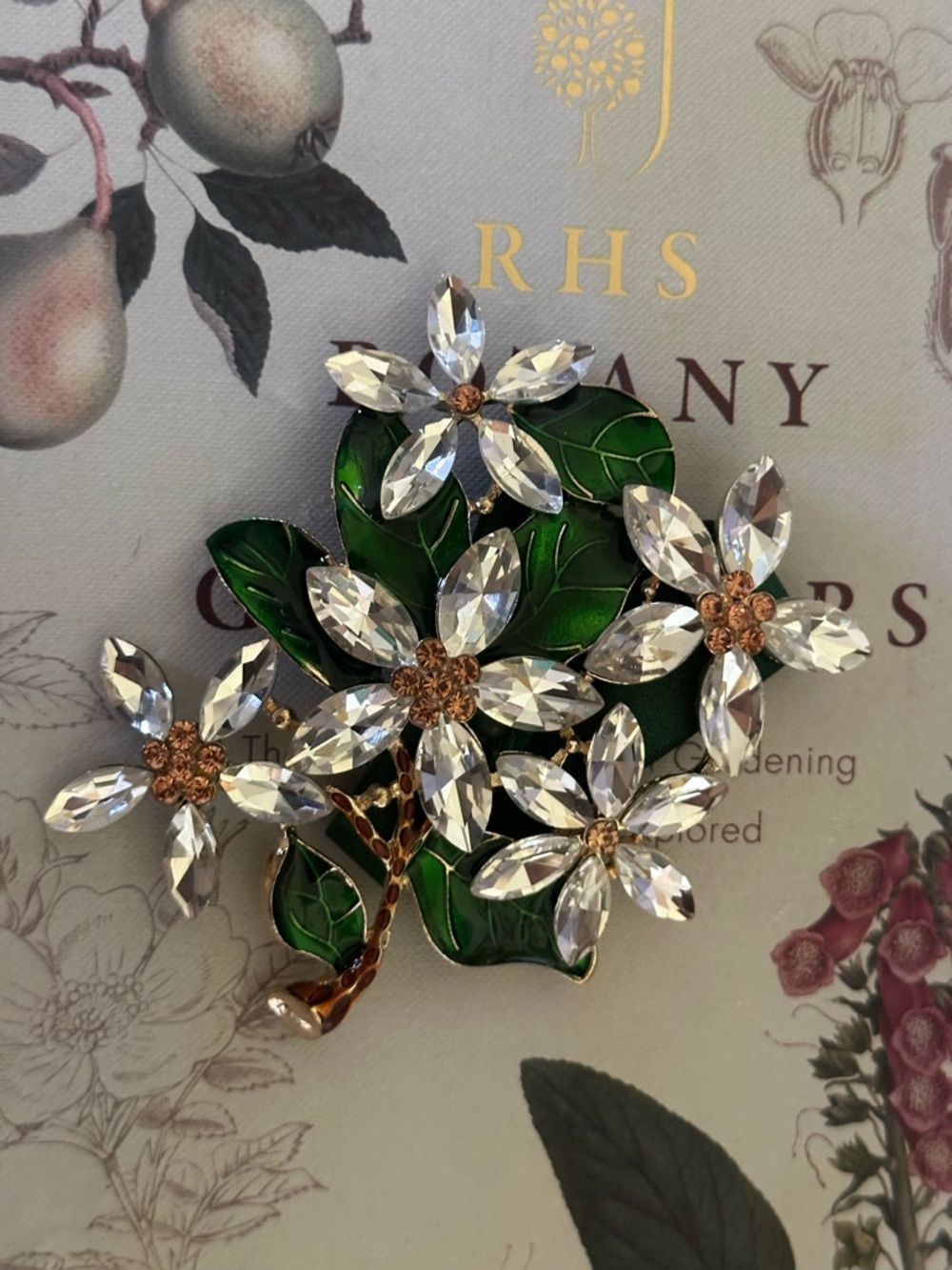 Tieks limited edition Mother’s Day Topper Crystal Floral Leaf in Green and Clear